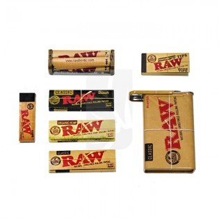 Pack rauchen RAW ® Zigarettenetui + Papier + Cones...