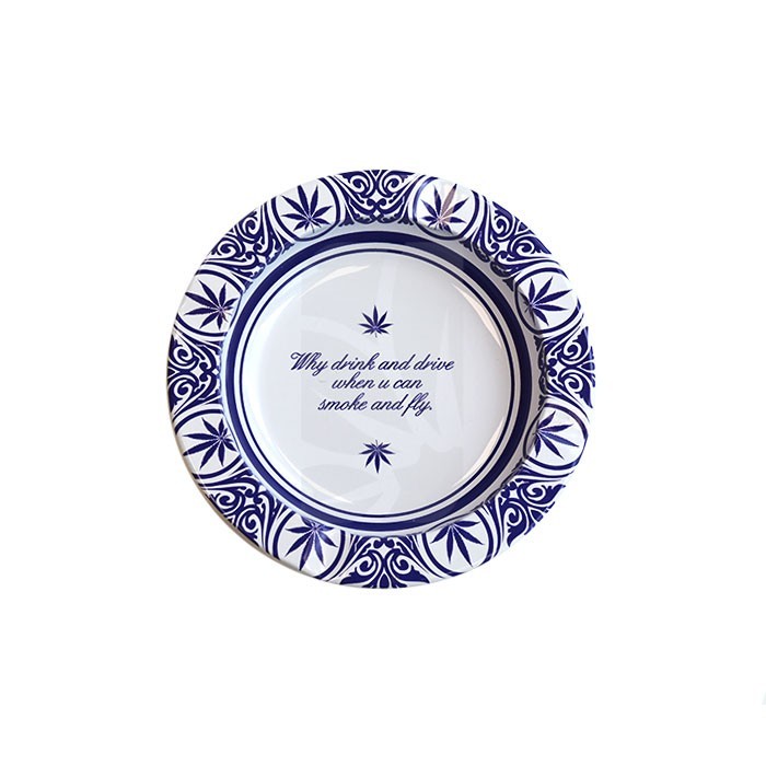 DELF Blue 02 Metal Ashtray
