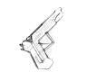 Smoking Gun Glass bubbler 8'' Smoking Gun Glass bubbler 8''