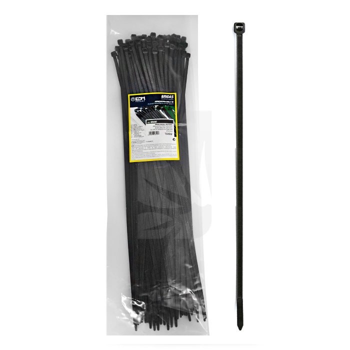 Bridas Negras 380x4.8 mm. 100 unidades Bridas Negras 380x4.8 mm. 100 unidades