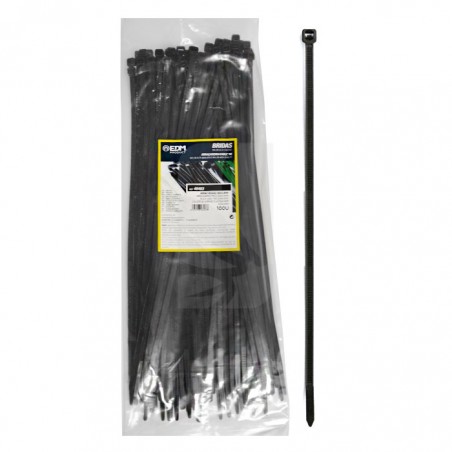 Buy black cable ties 300 x 4.8 mm. 100 pcs. Indoor cultivation.