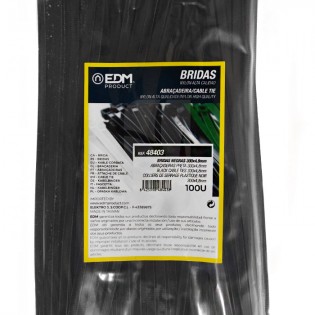 Comprar Bridas negras 300 x 4.8 mm.