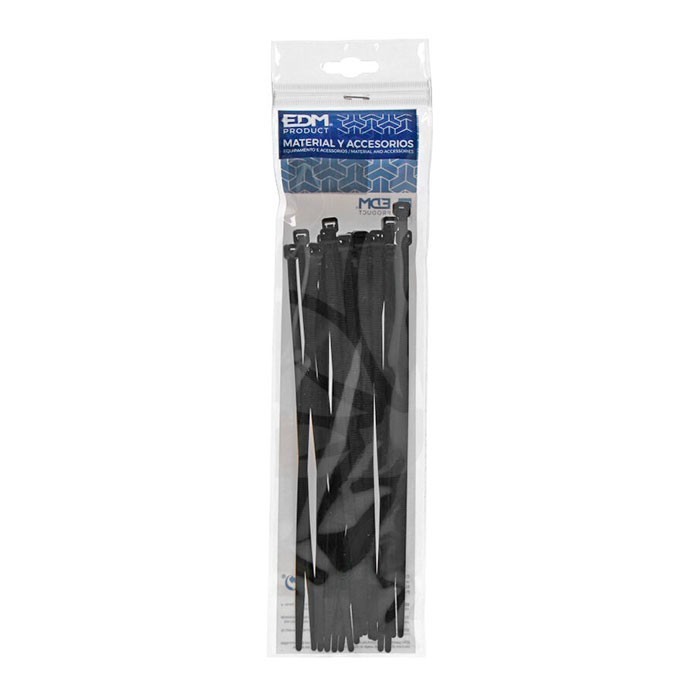 Bridas negras 150x3.5 mm. 25 u.