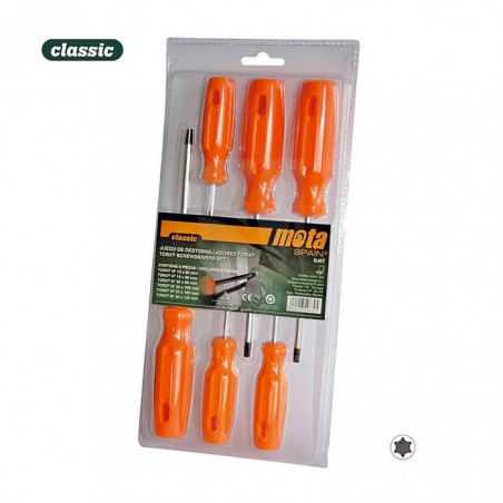 6-Piece Carbon Steel Torx Screwdriver Set