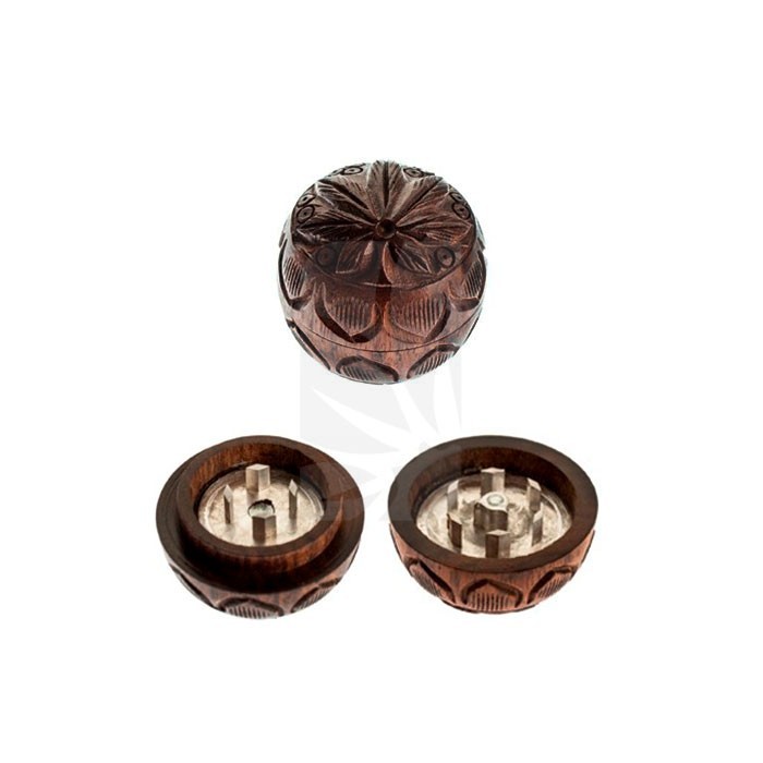 Grinder in Legno e Alluminio Leaf 37 mm – 2 Parti