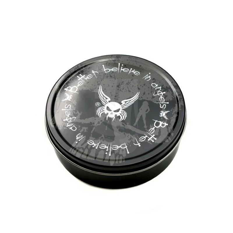 Caixa Redonda 9 cm Better Believe in Angels Cinzento Caixa Redonda 9 cm Better Believe in Angels Cinzento