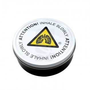 Buy round box 9 cm Inhale Slowly