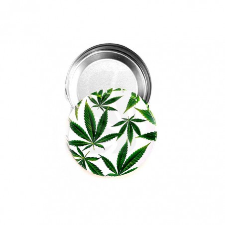 Round storage box 5.5 cm. ✅ Leaves ✅