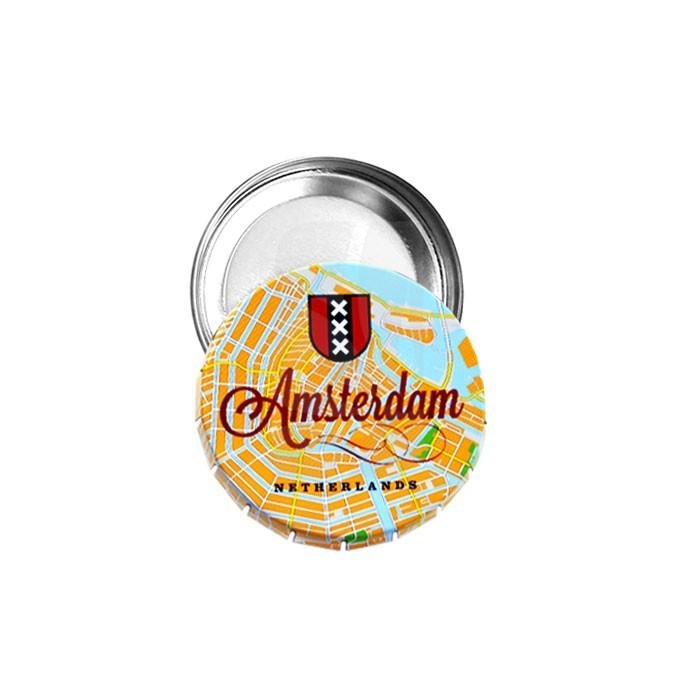Round Box 5.5 cm Amsterdam Guide Round Box 5.5 cm Amsterdam Guide