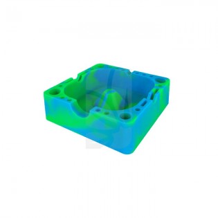 Cenicero de Silicona barato en verde y azul