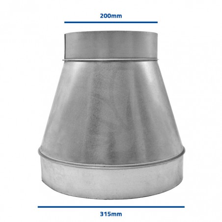 Metal Reducing Coupling 315-200 mm.