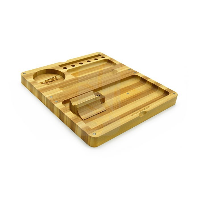 RAW Backflip Bamboo Rolling Tray with Magnets