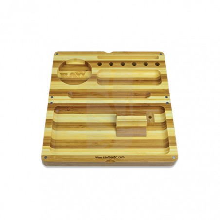 RAW Backflip Bamboo Rolling Tray with Magnets