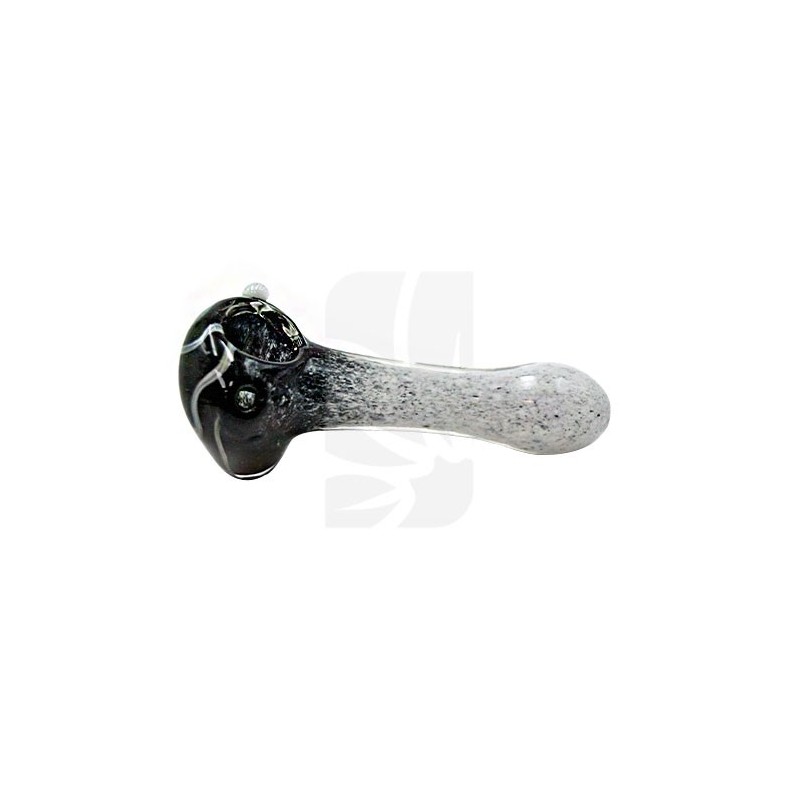 Colour Changing Glass Pipe White/Black