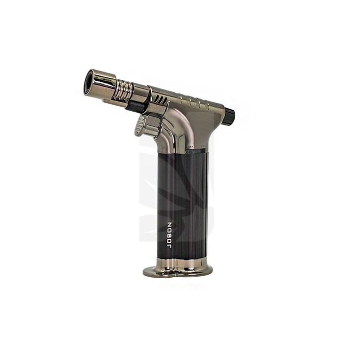 Briquet Chalumeau Pistolet Noir avec Argent
