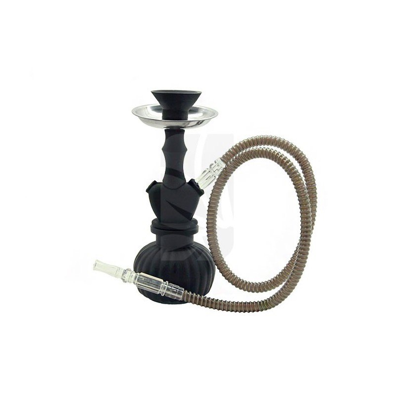 25 cm black 1-hose hookah silicone/glass