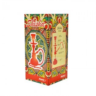 Rote Flowers Shisha 25 cm mit 2 Schläuchen