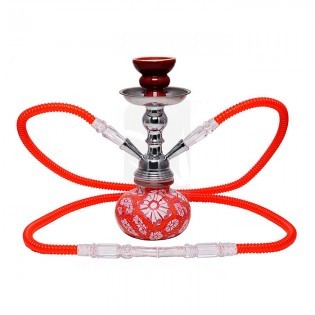 Shisha 25 cm. 2 Mang. Flowers Roja