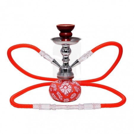 Shisha 25 cm. 2 Mang. Flowers Roja