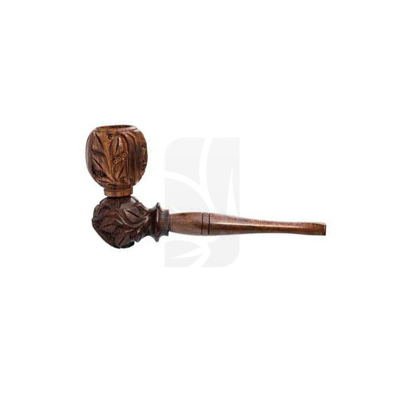 Pipa Madera RoseWood tallada 15 cm. Pipa Madera RoseWood tallada 15 cm.
