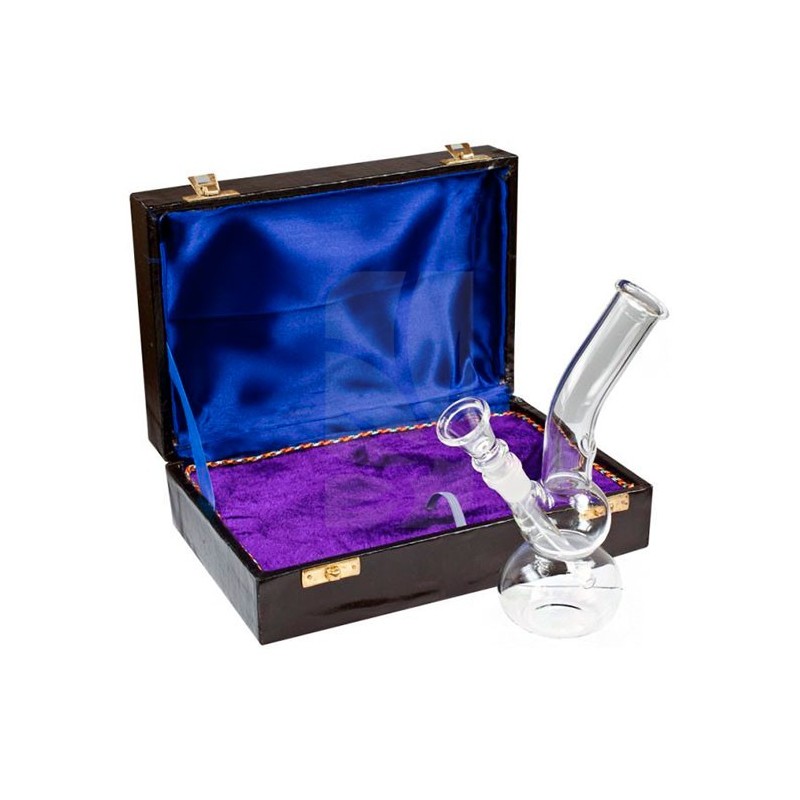 Bong de vidrio en caja 18 cm. Bong de vidrio en caja 18 cm.