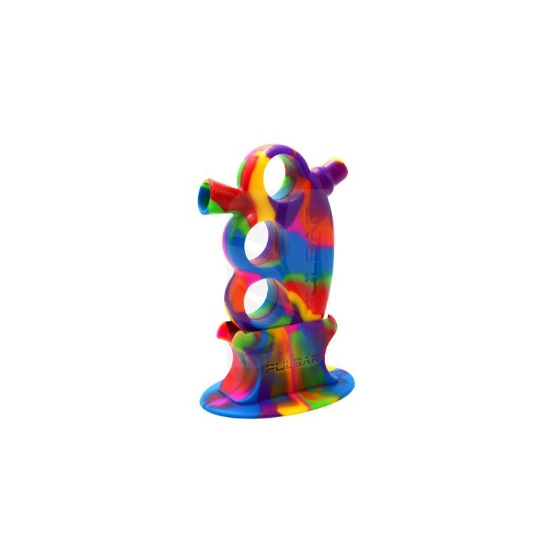 Bong in silicone a Tirapugni con supporto
