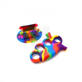 Bong Puño Americano Silicona con soporte