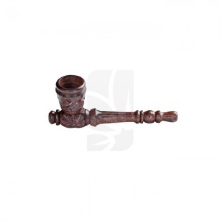 Rose Wood Pipe Carved 4", 10,5 cm