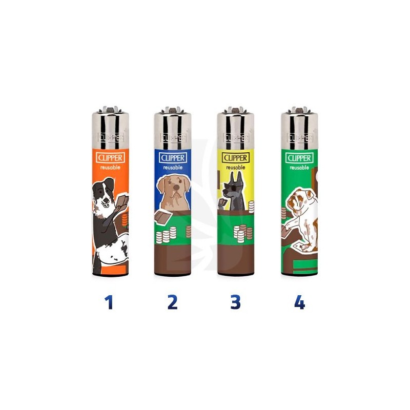 Clipper Poker Dogs Lighter