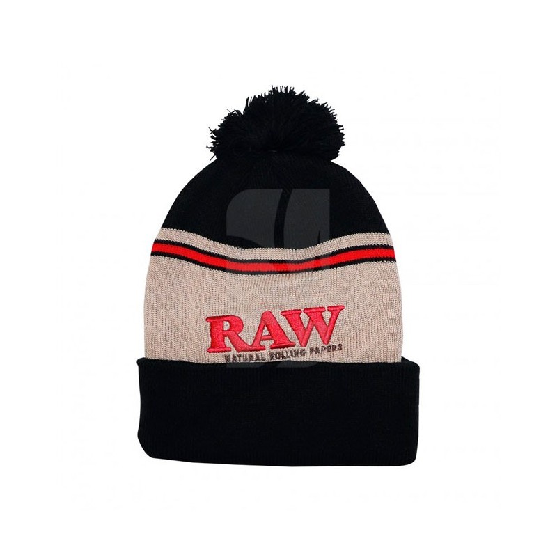 RAW Black/Brown Beanie