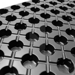 Leere JIFFY Kunststoffschale 33 mm – 60 Zellen