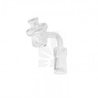 14mm female quartz banger with airflow glass lid ✅ BONGS