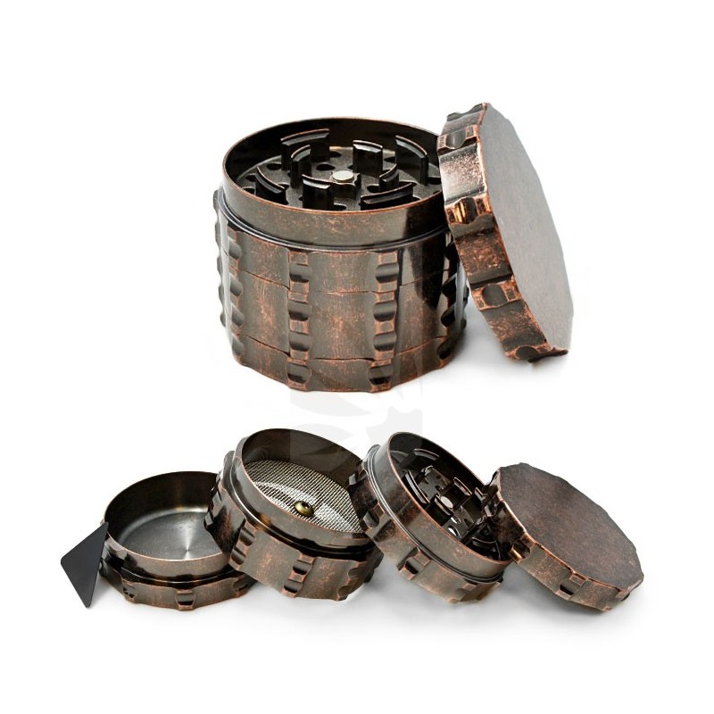 Aged Copper CNC Grinder 63 mm – 4 Parts