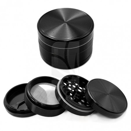 4-Part Black Ripple Grinder ⚡ BUY Cheap