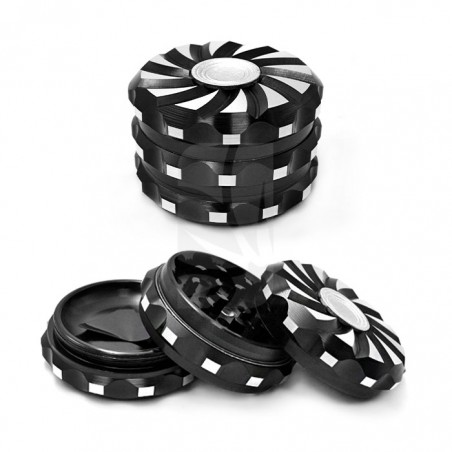 Grinder Premium Spinner Black in 3 Parts by Atomic 🖤