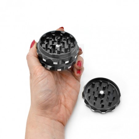 Grinder 3 part Atomic Premium Spinner Negro