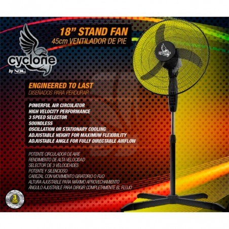 Ventilador de Pie de 45 cm. CYCLONE