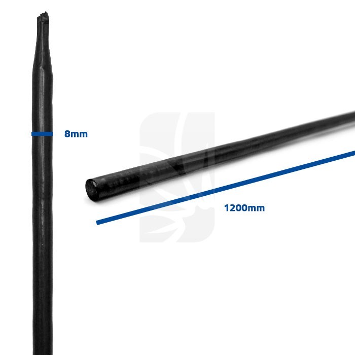 Fine Black Tutor - 120 cm.