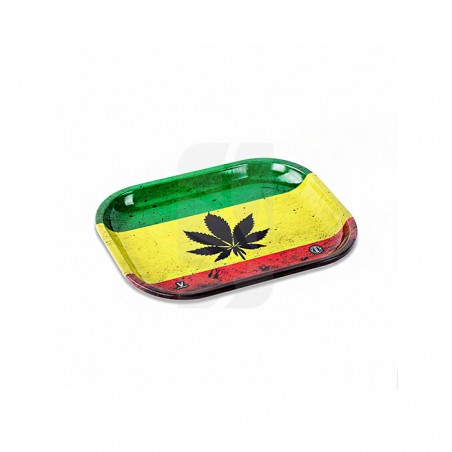 Rasta Leaf Small Rolling Tray 18 x 14 cm