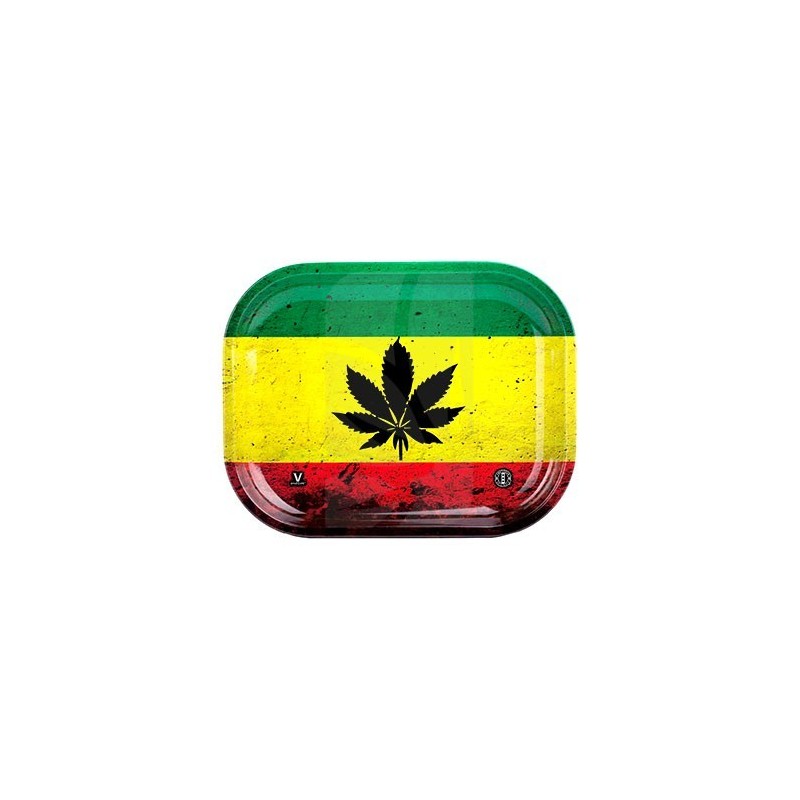 Rasta Leaf Small Rolling Tray 18 x 14 cm