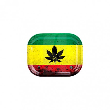 Rasta Leaf Small Rolling Tray ⚡ BUY Here