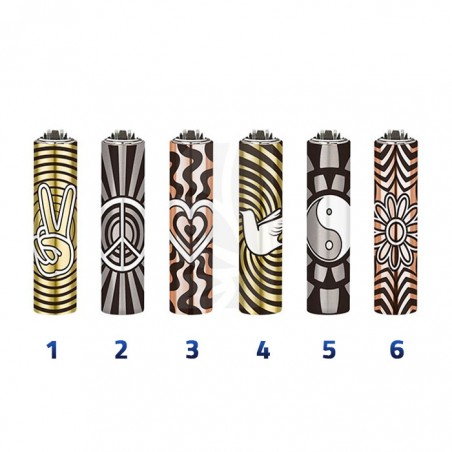 CLIPPER Micro Metal Cover Peace Symbols