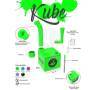 Kube Silicone Bong Indy Glow Blue Kube Silicone Bong Indy Glow Blue