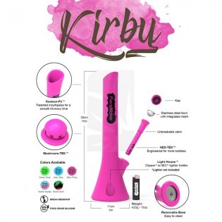 Tamaño del Bong KIRBY de Silicona - Lollipop Swirl