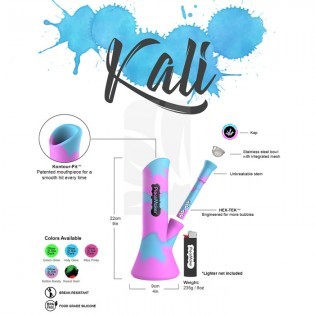 Tamaño del Bong Kali de Silicona - Verde