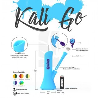 Tamaño del Bong Kali GO de Silicona - Azul