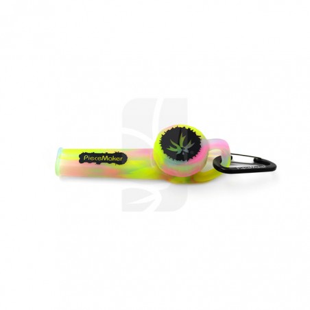 Pipe en silicone KARMA GO! Jaune/Vert/Rose