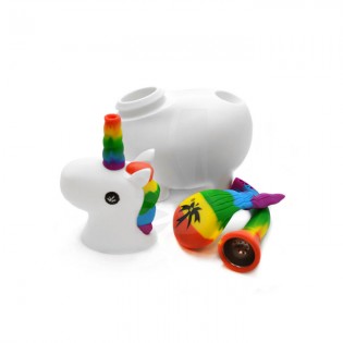 Pipa / Bong Unikorn Rainbow de Silicona desmontable de silicona