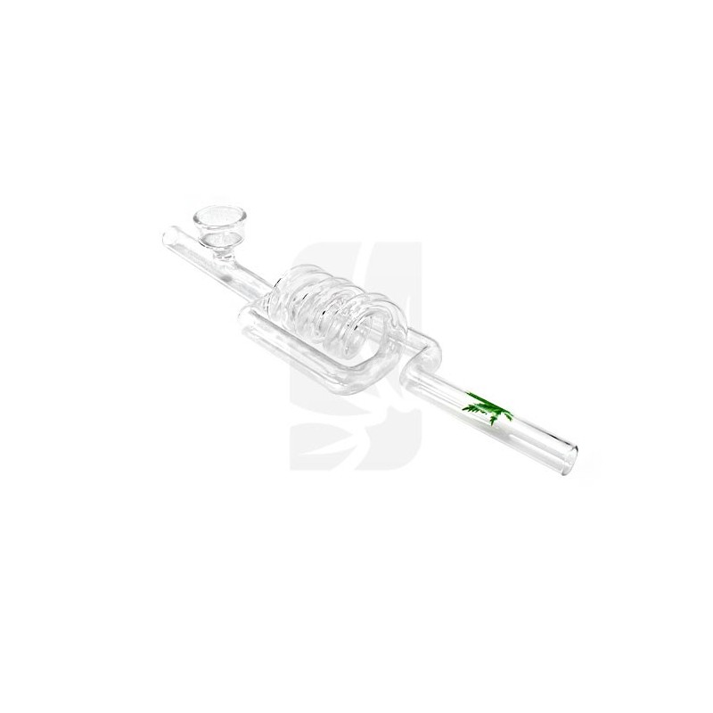 Pipa de cristal 24 cm. Espiral Pipa de cristal 24 cm. Espiral