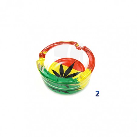 Colorful Leaf Glass Ashtray